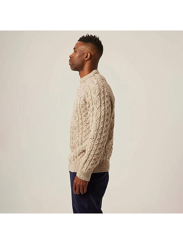 Peregrine Men's Hudson Made In England Aran Jumper - Skiddaw Image 4