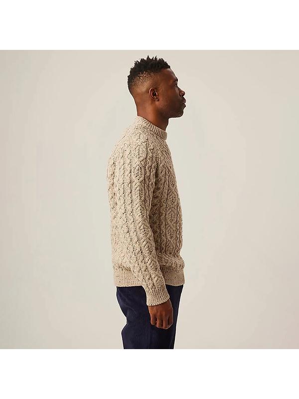 Peregrine Men's Hudson Made In England Aran Jumper - Skiddaw Image 5