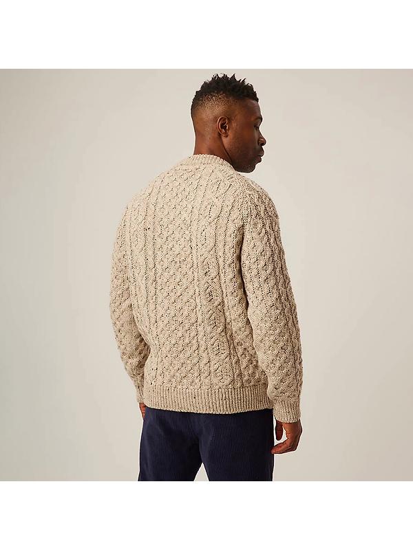 Peregrine Men's Hudson Made In England Aran Jumper - Skiddaw Image 6