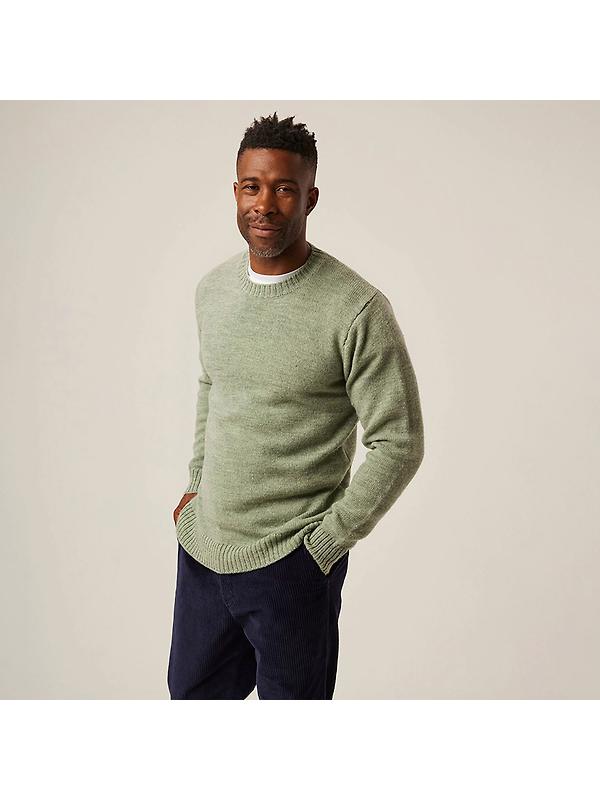 Peregrine Men's Makers Made In England Crew Jumper - Mint Image 2