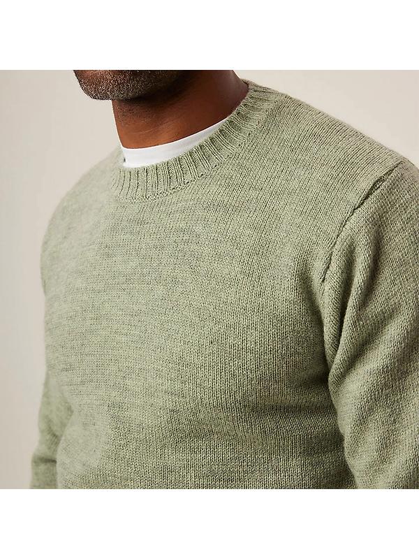 Peregrine Men's Makers Made In England Crew Jumper - Mint Image 7
