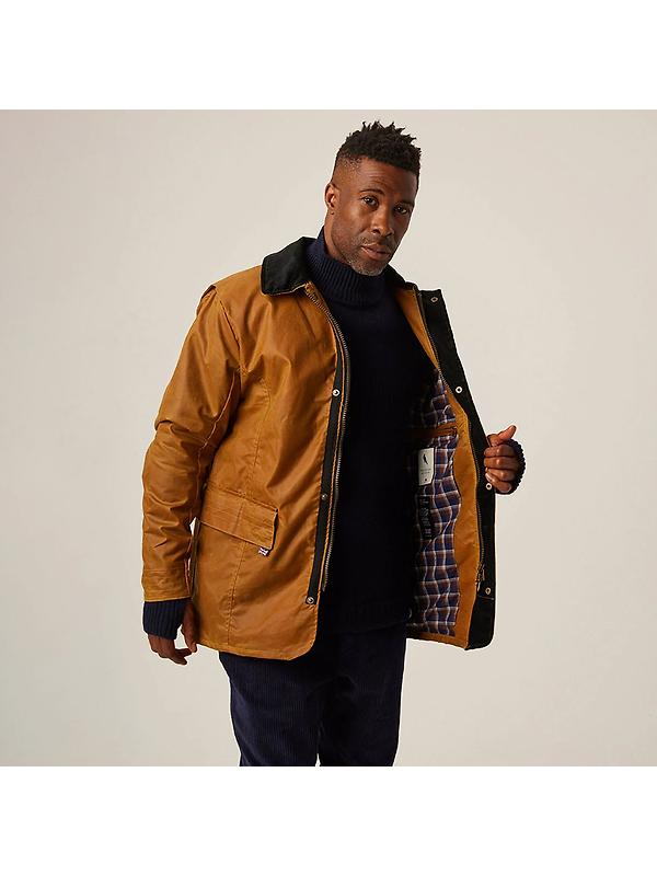 Peregrine Men's Wax Clifton Made In England Jacket - Mustard Image 2