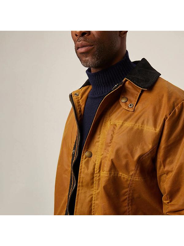 Peregrine Men's Wax Clifton Made In England Jacket - Mustard Image 7