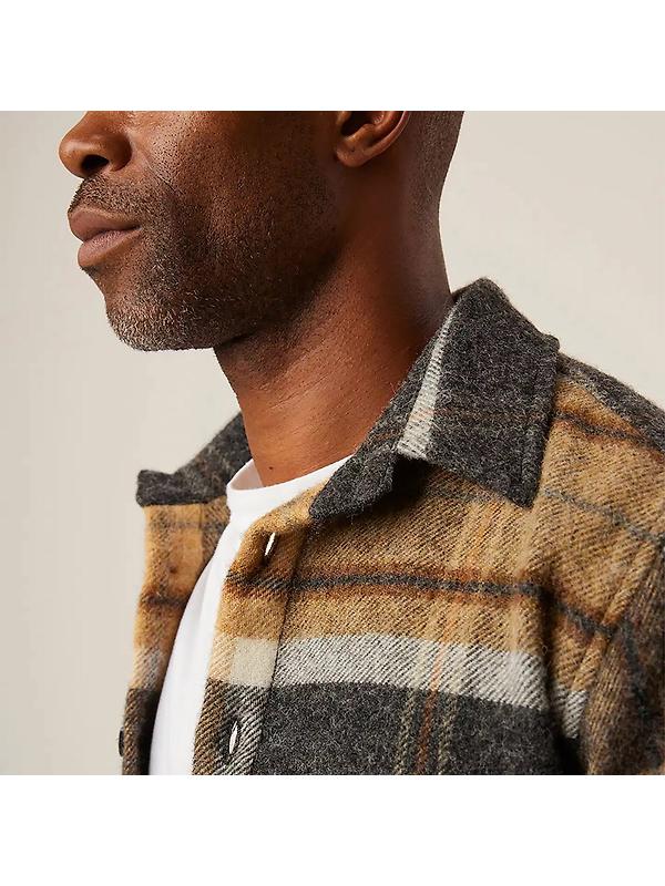 Peregrine Men's Wool Made In England Overshirt - Barney Image 7