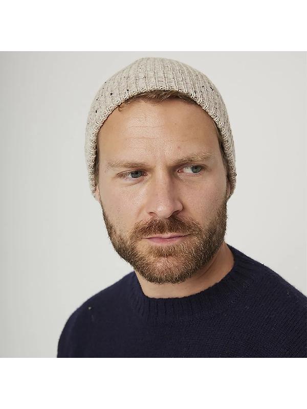 Peregrine Porter Made In England Ribbed Beanie - Oatmeal Image 5