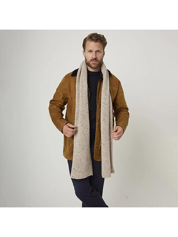 Peregrine Porter Made In England Ribbed Scarf - Oatmeal Image 5