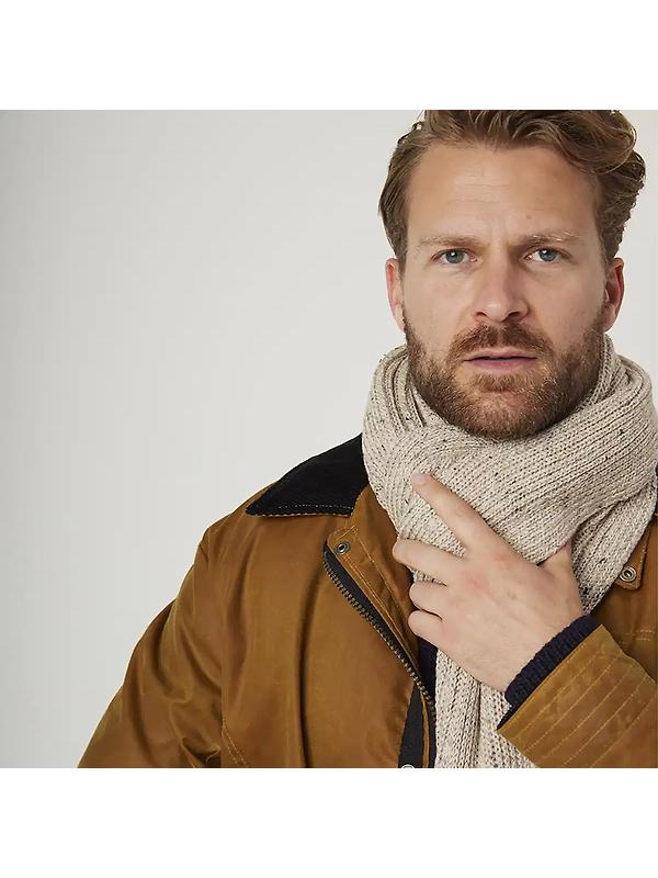 Peregrine Porter Made In England Ribbed Scarf - Oatmeal Image 7