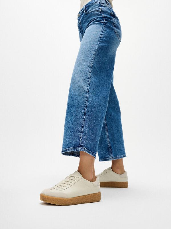 FitFlop Women's RALLY T-TOE Leather/Suede Crepe Trainers - Paris Beige Image 7