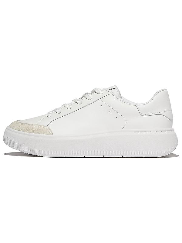 FitFlop Women's RTG Leather/Suede Trainers - Urban White Image 6