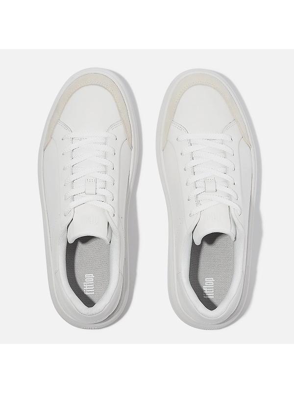 FitFlop Women's RTG Leather/Suede Trainers - Urban White Image 4