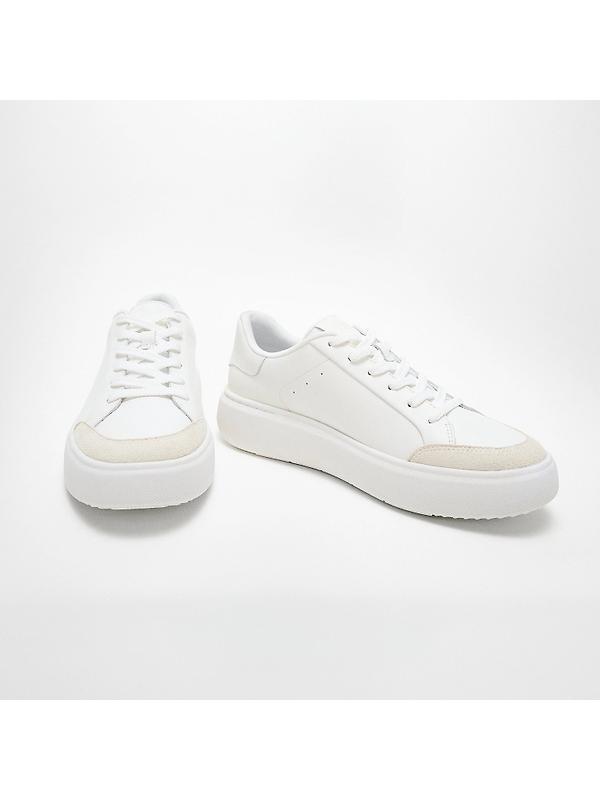 FitFlop Women's RTG Leather/Suede Trainers - Urban White Image 5