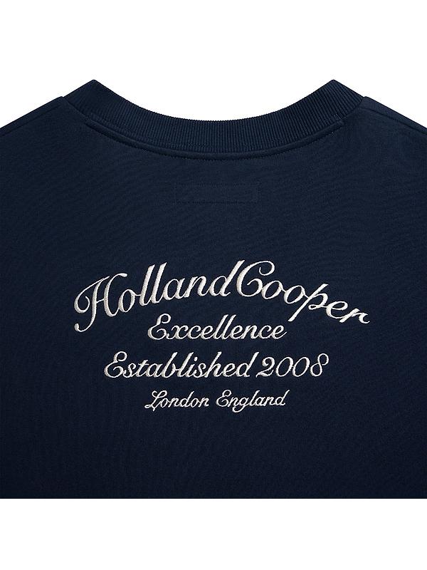 Holland Cooper Women's Relaxed Fit V-Neck Sweat - Ink Navy Ecru Image 9