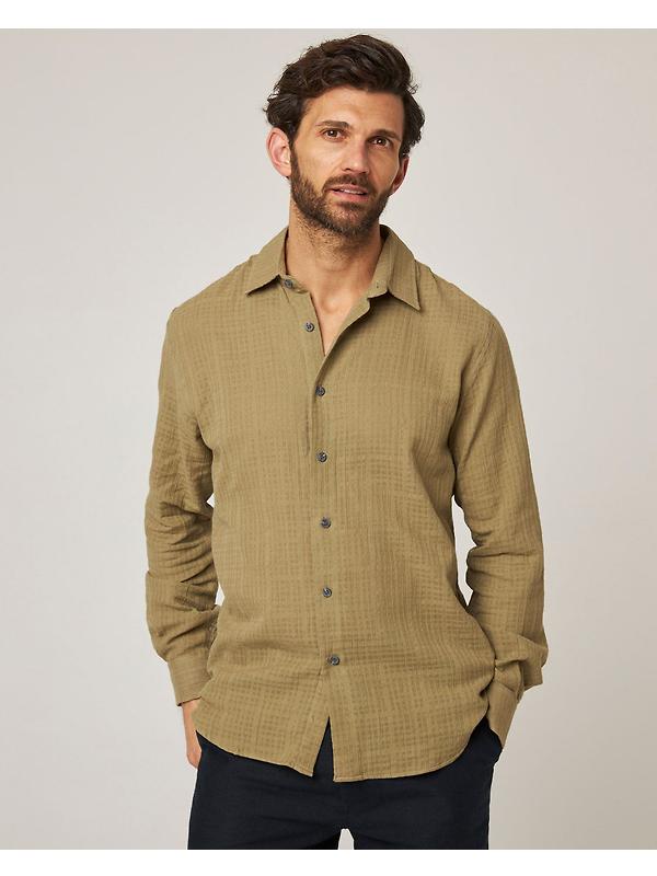 Peregrine Men's Made In England Resort Shirt - Moss Image 2