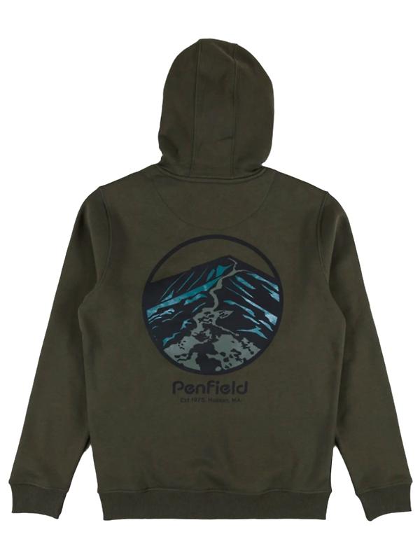 Penfield Men's Circle Landscape Hoodie - Dark Forest Image 1