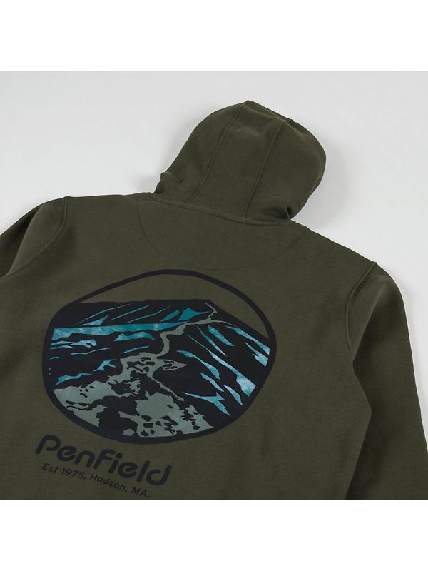 Penfield Men's Circle Landscape Hoodie - Dark Forest Image 3