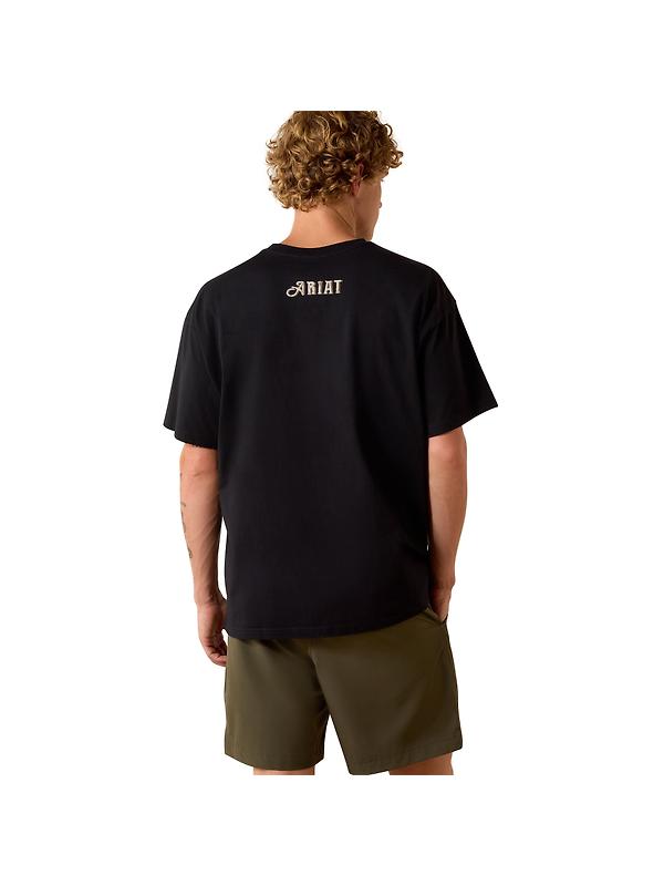 Ariat Men's Wild Life Boxy T-Shirt - Washed Black Image 2