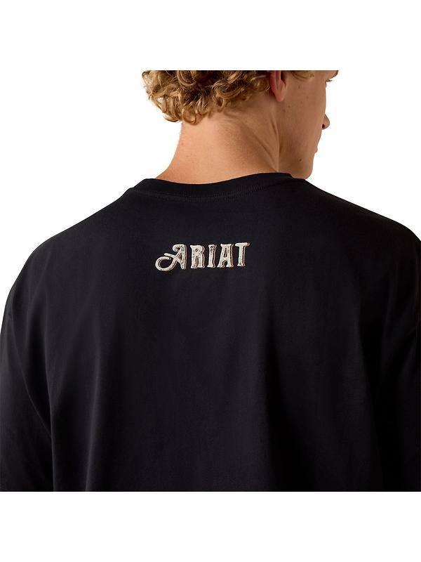 Ariat Men's Wild Life Boxy T-Shirt - Washed Black Image 5