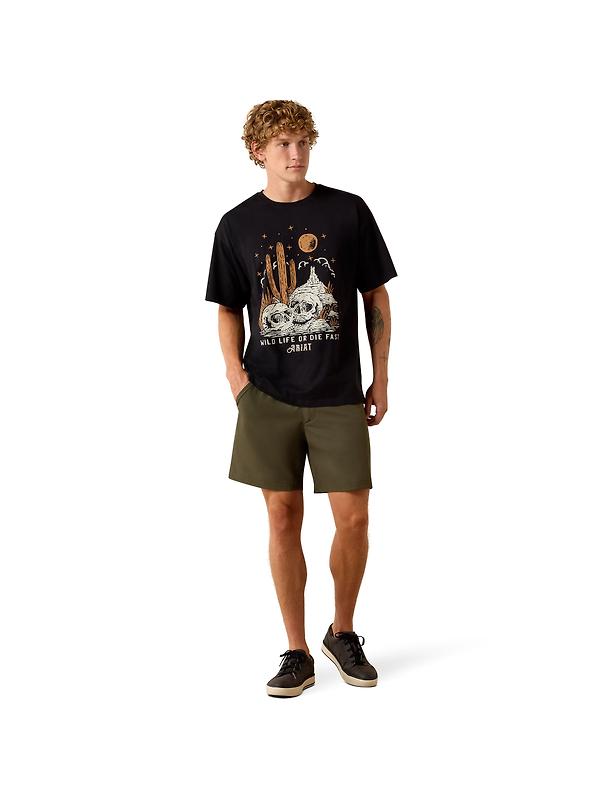Ariat Men's Wild Life Boxy T-Shirt - Washed Black Image 3