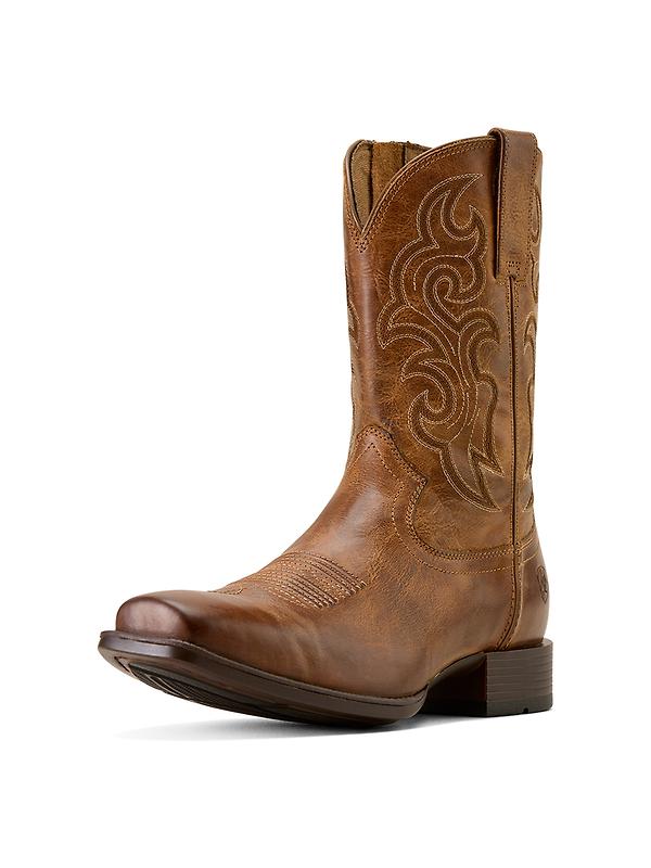Ariat Men's Bodie Square Toe Western Boots - Honey Tan Image 3