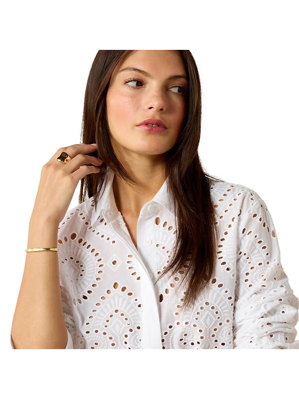 Ariat Women's Millington Loose Blouse - White Image 5