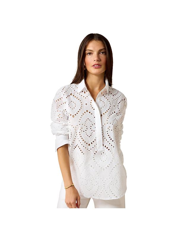 Ariat Women's Millington Loose Blouse - White Image 1