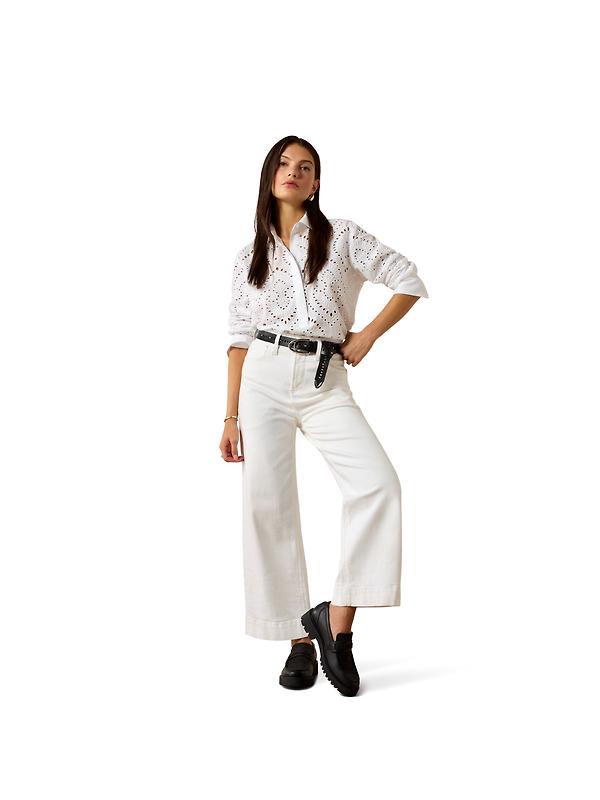 Ariat Women's Millington Loose Blouse - White Image 3