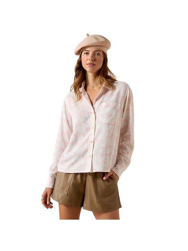 Ariat Women's Rudford Long Sleeve Shirt - Icy Pink Horse Print Image 1
