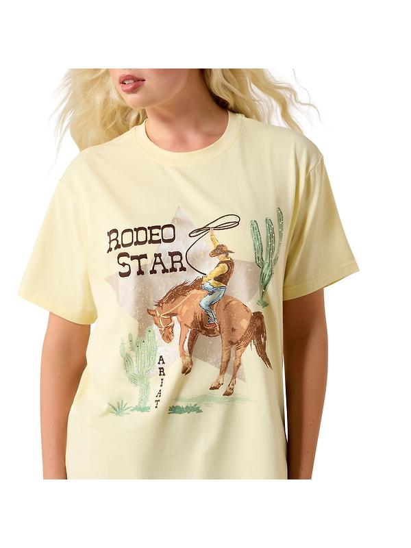 Ariat Women's Rodeo Star Boyfriend T-Shirt - Pear Sorbet Image 4