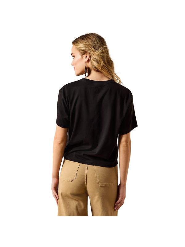 Ariat Women's Ariat Cacti Cowboy Hat T-Shirt - Black Image 2