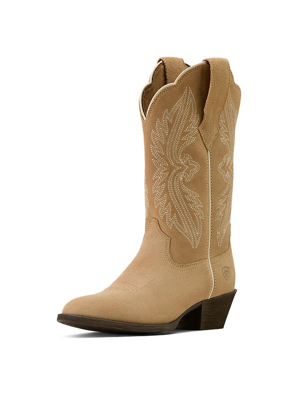 Ariat Women's Heritage StretchFit R Toe Western Boots - Truly Taupe Image 2