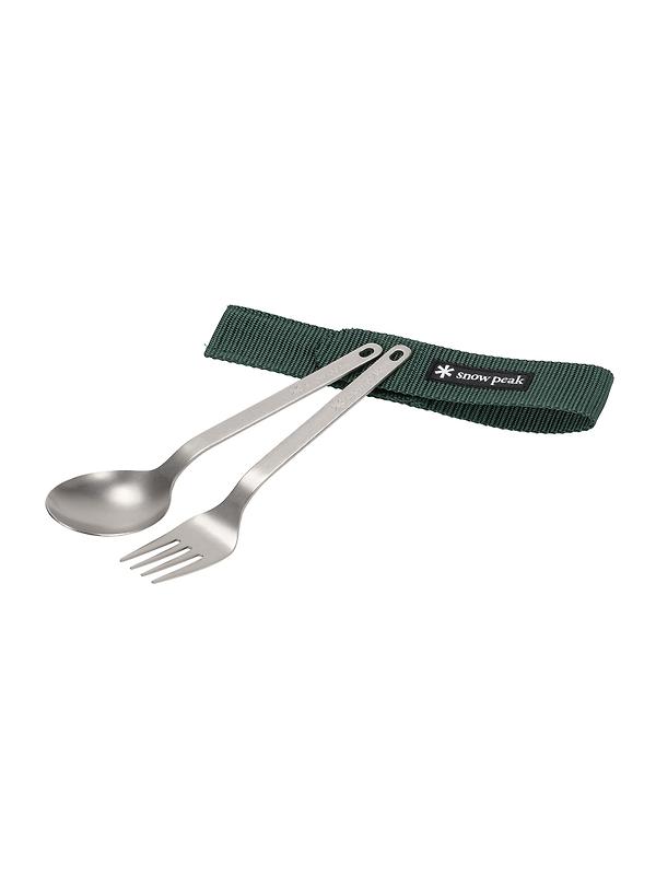 Snow Peak Titanium Fork & Spoon Set Image 4