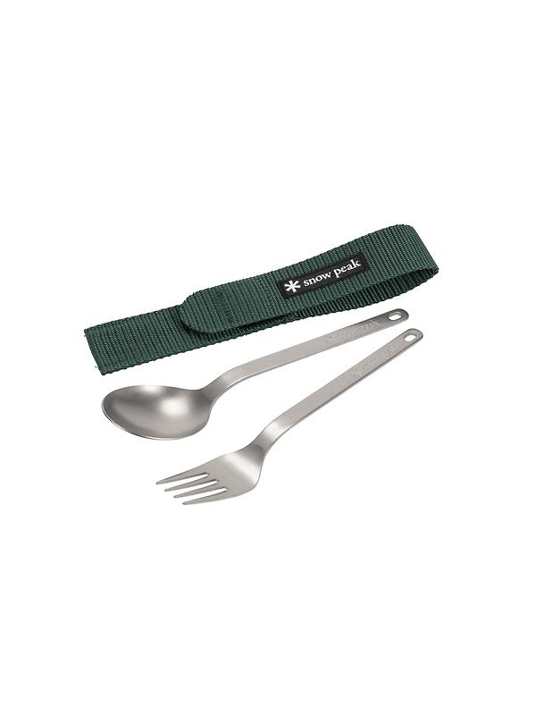 Snow Peak Titanium Fork & Spoon Set Image 3