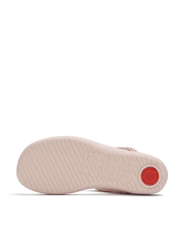 FitFlop Women's SOLAY Mixed-Crystal Toe-Post Sandals - Nude Rose Image 4