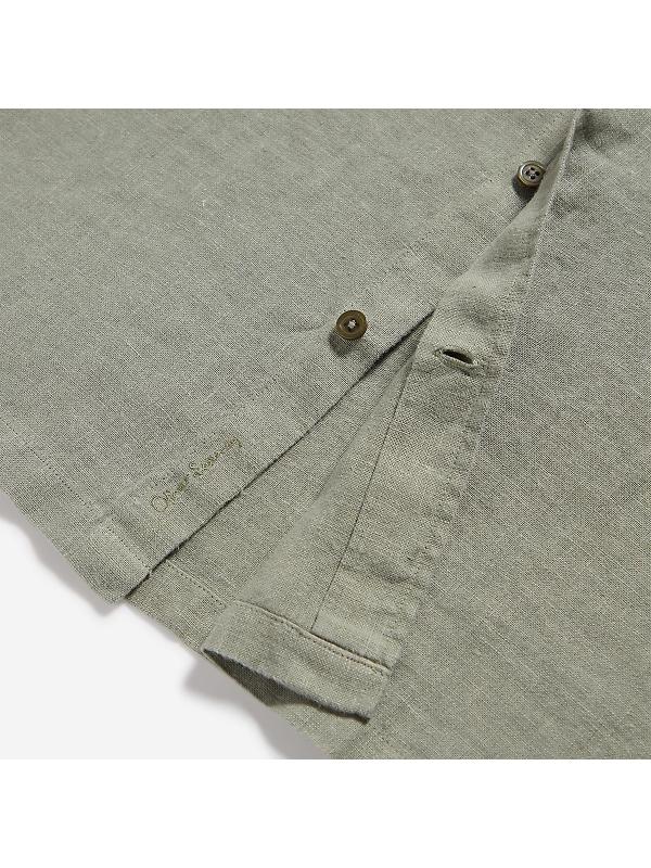 Oliver Sweeney Men's Somerton 100% Linen Short Sleeved Shirt - Sage Image 6