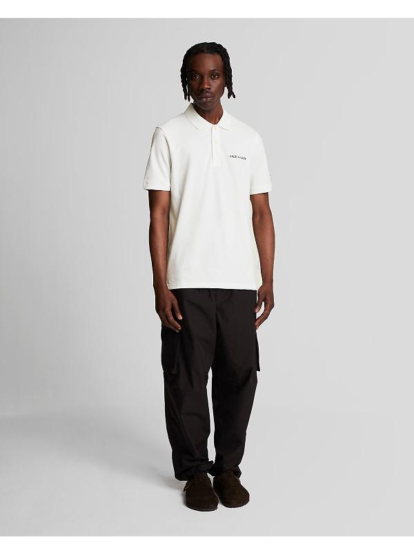 Lyle & Scott Men's Embroidered Polo Shirt - White/ Jet Black Image 3