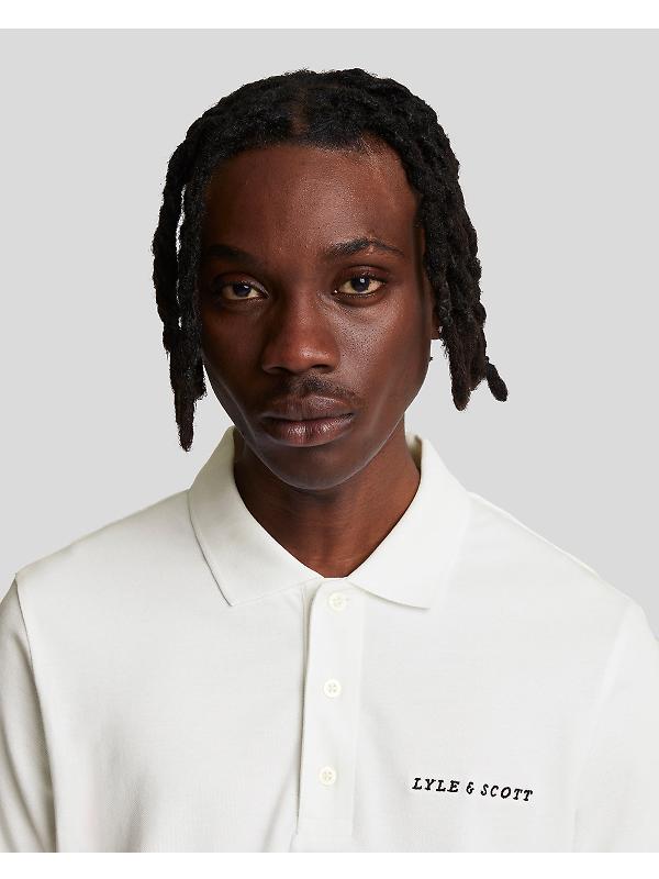 Lyle & Scott Men's Embroidered Polo Shirt - White/ Jet Black Image 4