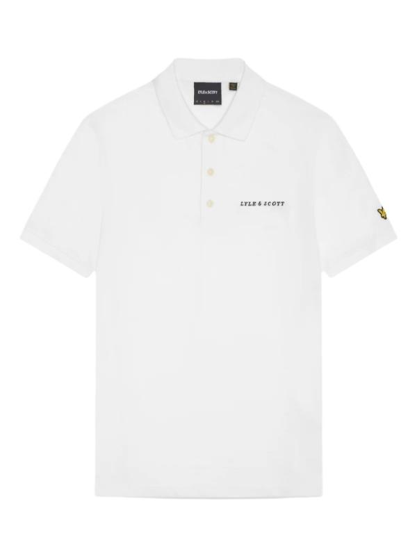 Lyle & Scott Men's Embroidered Polo Shirt - White/ Jet Black Image 5