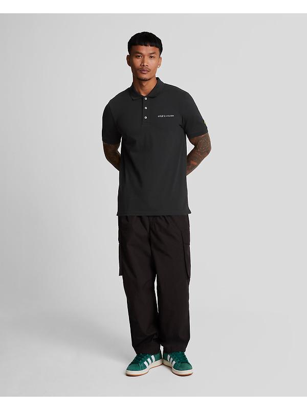 Lyle & Scott Men's Embroidered Polo Shirt - Jet Black/ White Image 3