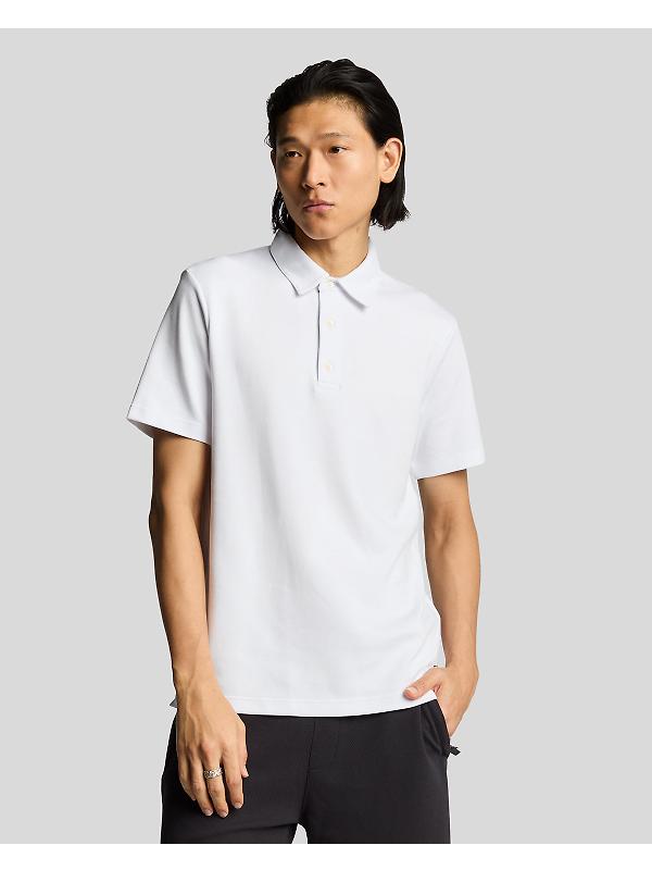 Lyle & Scott Men's Twill Texture Polo Shirt - White Image 2