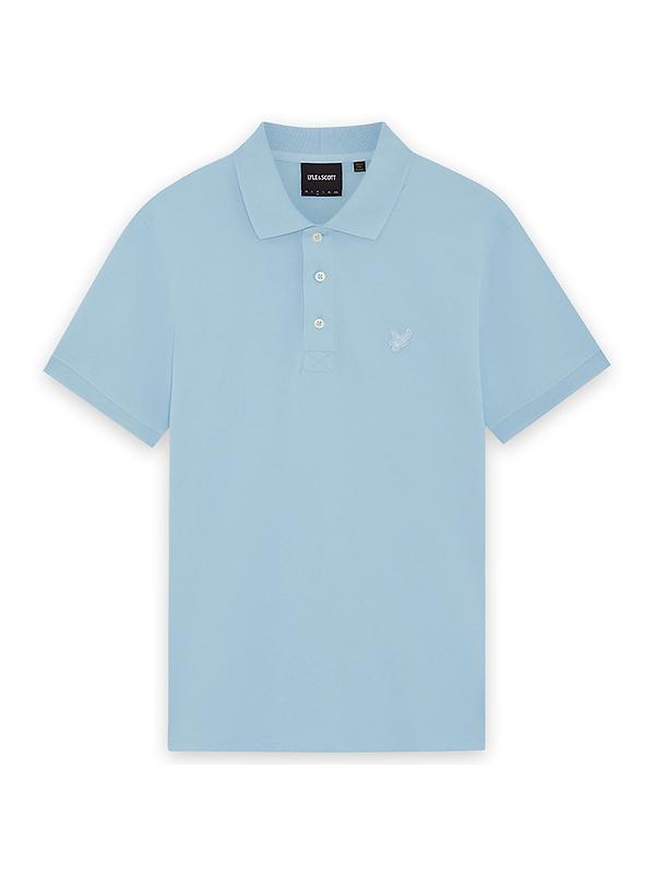 Lyle & Scott Men's Superfine Polo Shirt - Airy Blue Image 1