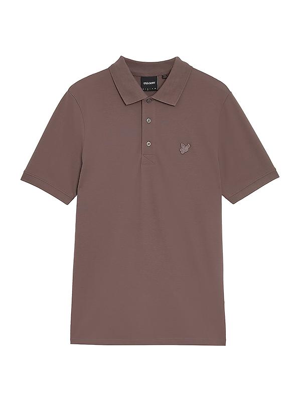 Lyle & Scott Men's Superfine Polo Shirt - Plum Truffle Product Image