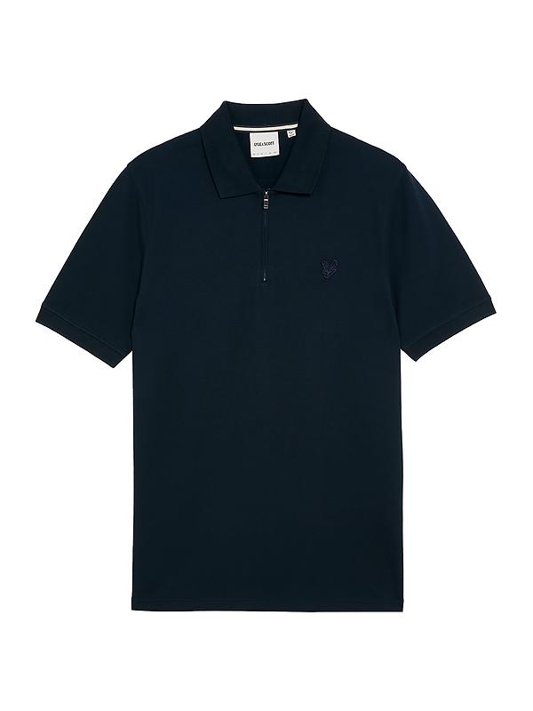 Lyle & Scott Men's Superfine Cotton Zip Polo Shirt - Carbon Image 1