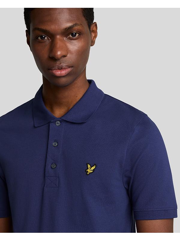 Lyle & Scott Men's Plain Polo Shirt - Deep Indigo Image 5