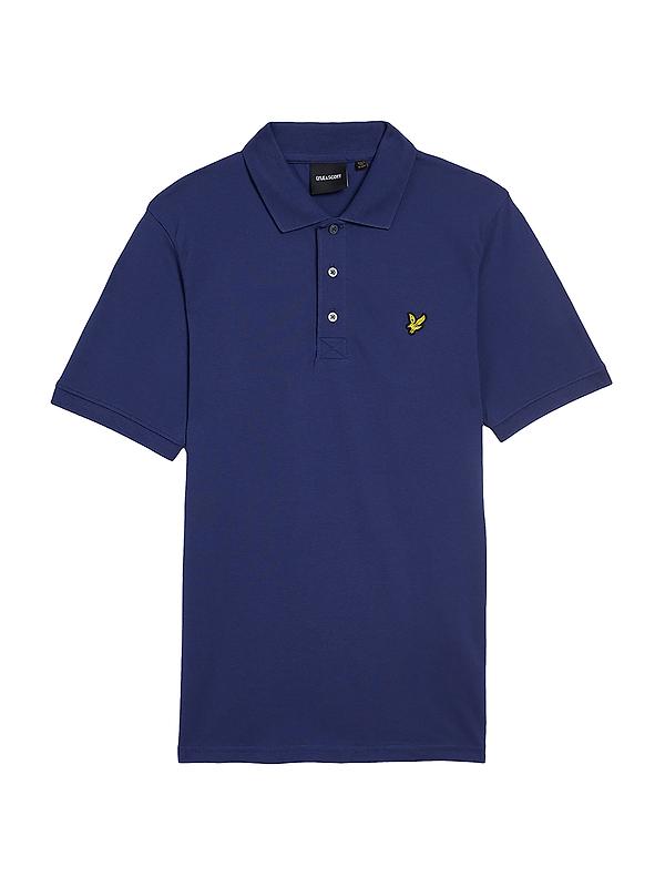 Lyle & Scott Men's Plain Polo Shirt - Deep Indigo Product Image