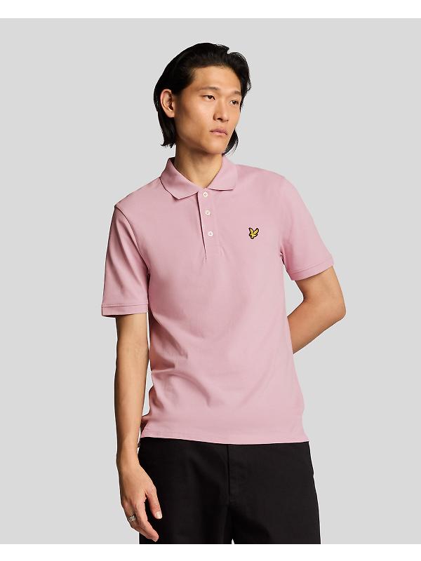 Lyle & Scott Men's Plain Polo Shirt - Pink Light Image 2