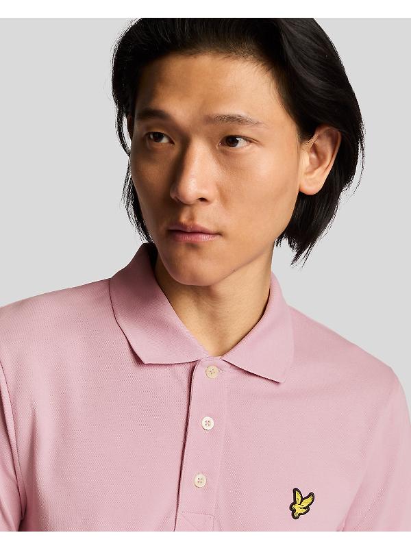 Lyle & Scott Men's Plain Polo Shirt - Pink Light Image 5