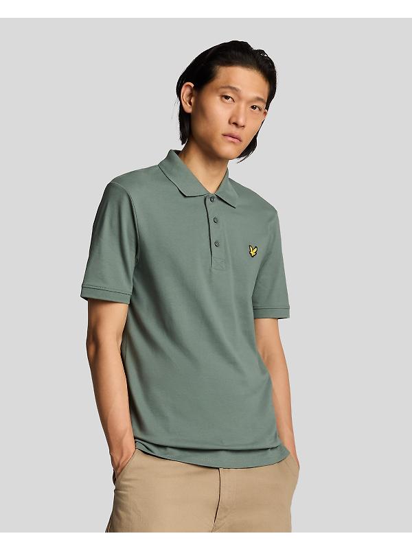 Lyle & Scott Men's Plain Polo Shirt - Green Mercurial Image 2