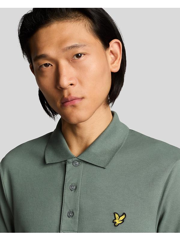 Lyle & Scott Men's Plain Polo Shirt - Green Mercurial Image 5