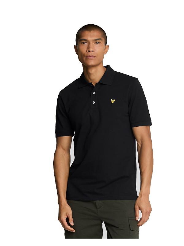Product image of Lyle & Scott Men's Plain Polo Shirt - Jet Black