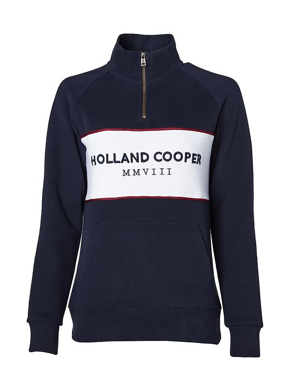 Product image of Holland Cooper Women's Sporting Heritage Zip Henley - Ink Navy